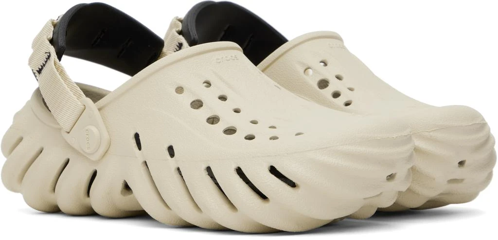 Crocs Beige & Black Echo Clogs 4