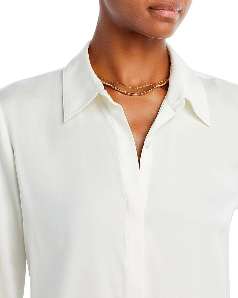 Theory Sunaya Silk-Stretch Shirt 4