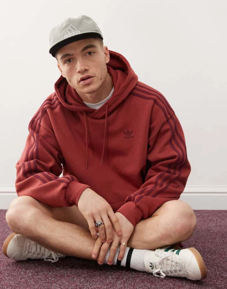 Adidas adidas Originals Adicolor Baggy Fit Hoodie in red 1