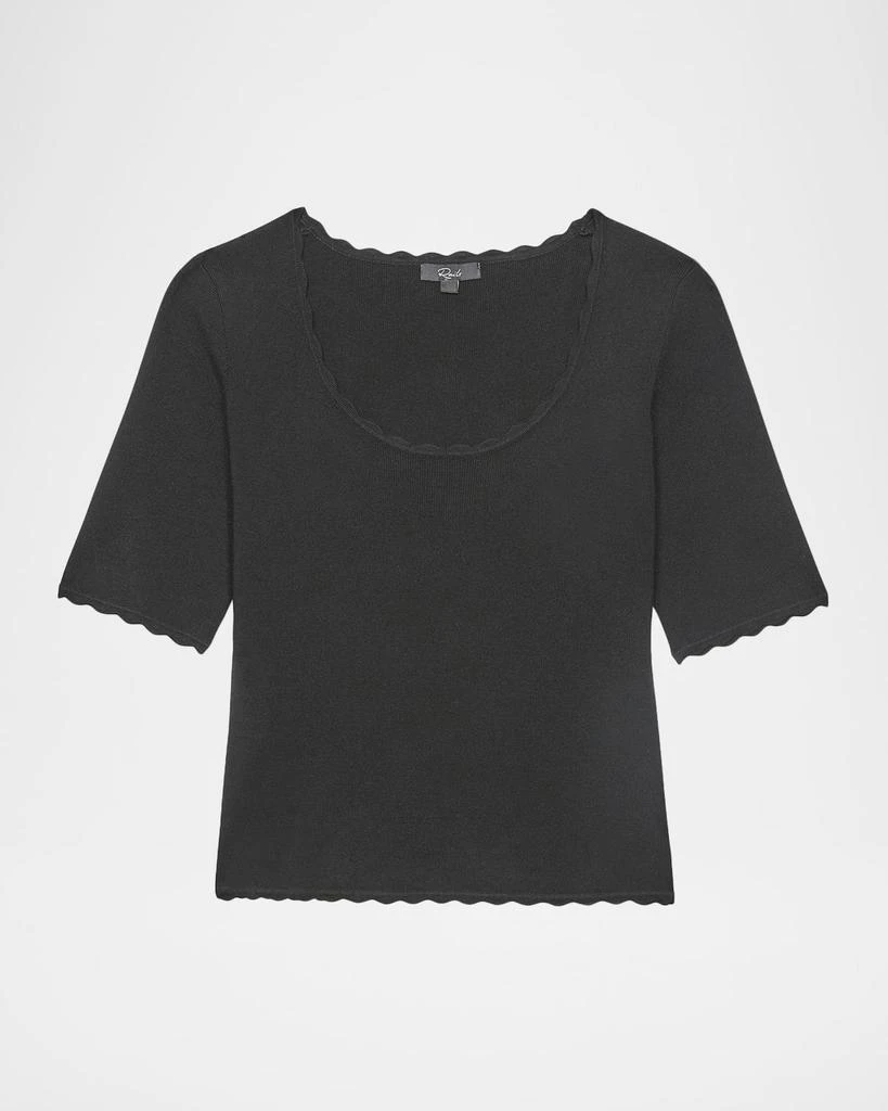 Rails Louanna Scallop-Trim Crop Top