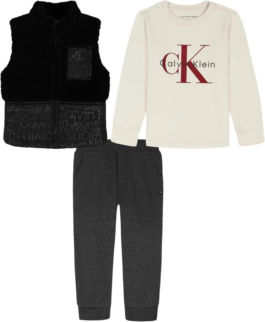 Calvin Klein Calvin Klein baby-boys 3 Pc Puff Vest Set