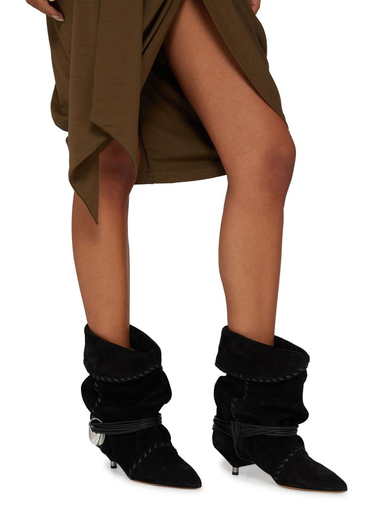 ISABEL MARANT Zenora logo-appliquéd leather and padded shell