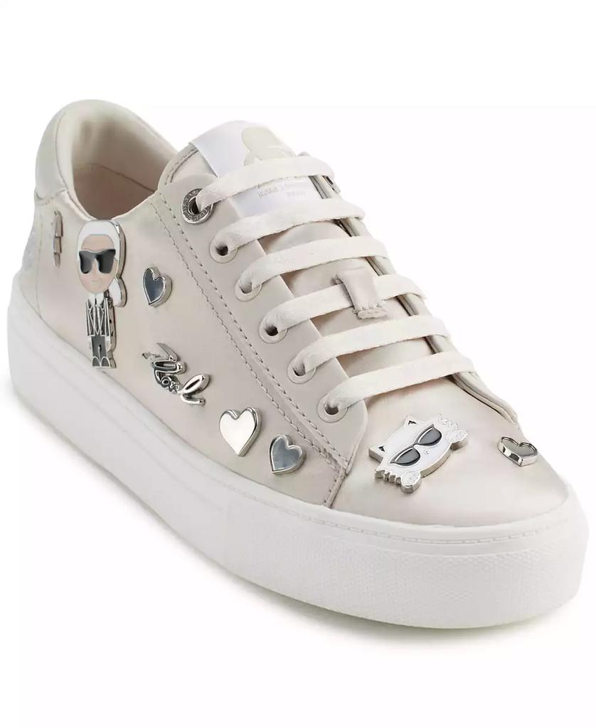 Karl Lagerfeld Paris Cate Pins Lace-Up Platform Sneakers