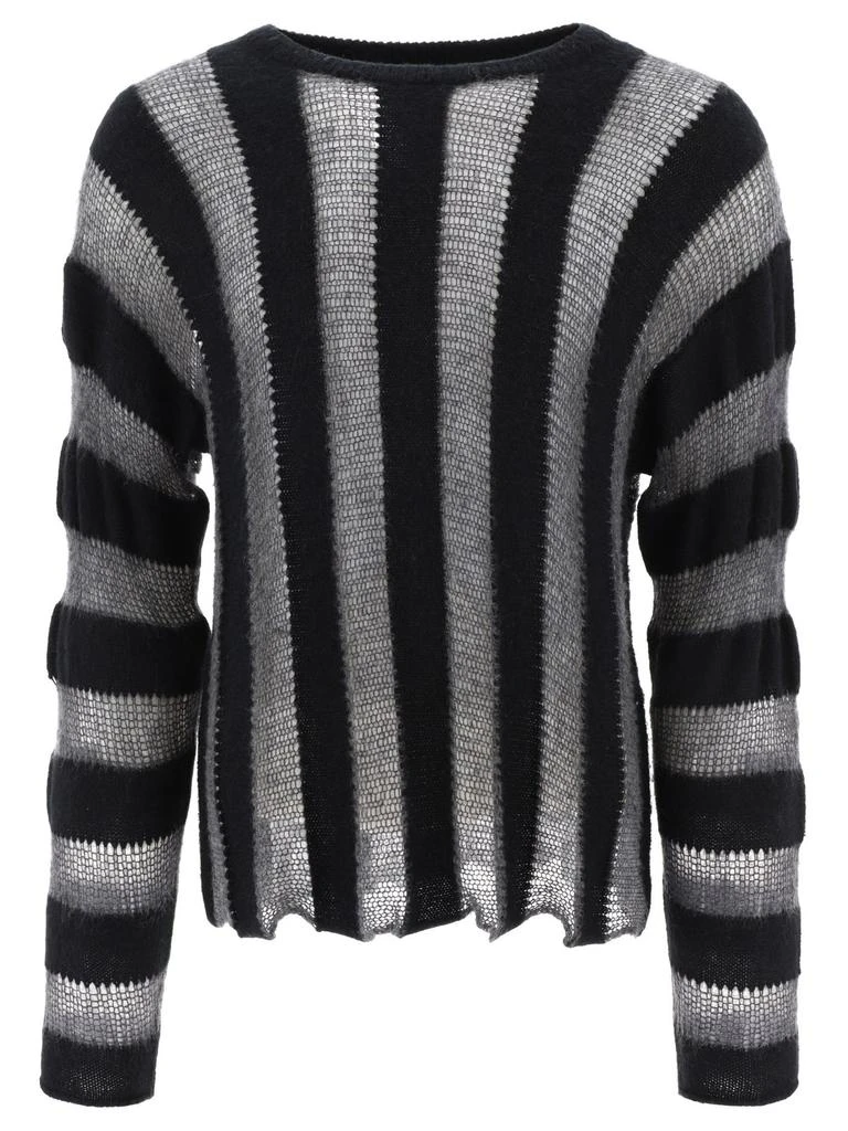 Brain Dead Brain Dead Fuzzy Threadbare Striped Jumper 1