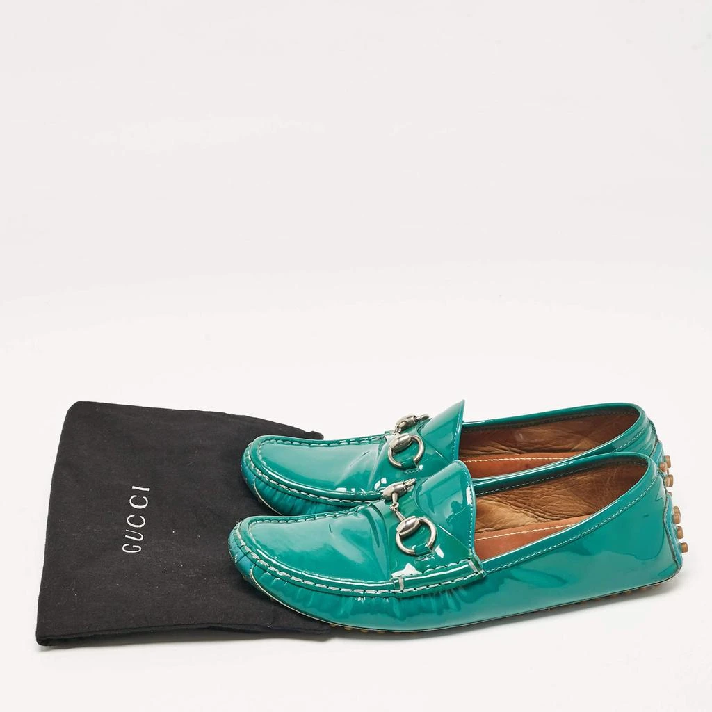 Gucci Gucci Green Patent Leather Slip On Loafers Size 38 9