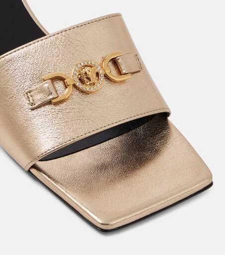 Versace Medusa 
95 metallic leather mules 6