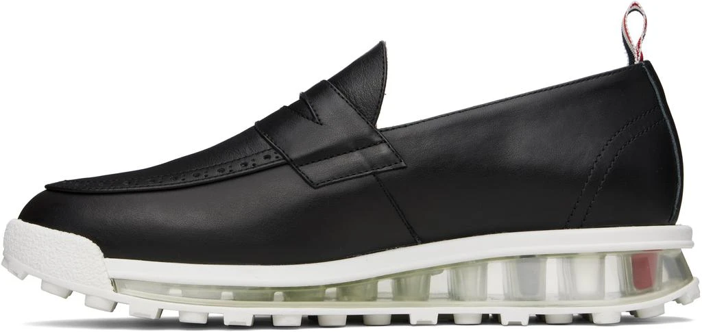 Thom Browne Black Clear Tech Runner Sole Penny Loafers 3
