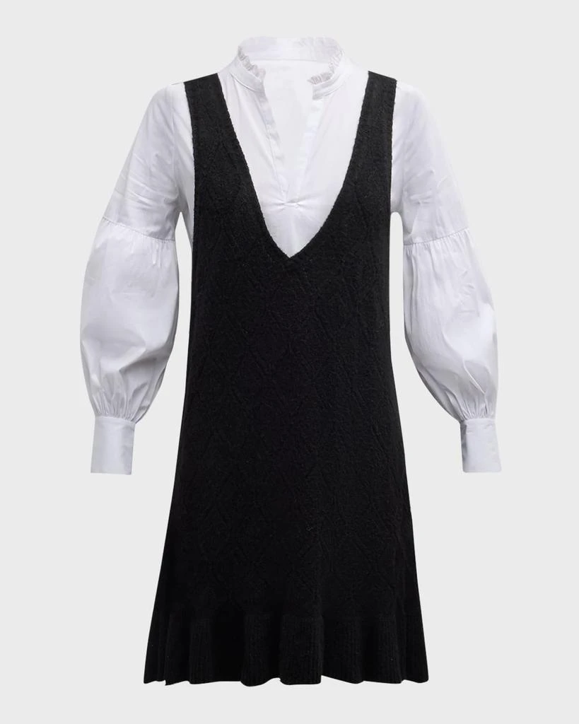 Cinq a Sept Greysen Pinafore Combo Knee-Length Dress 1