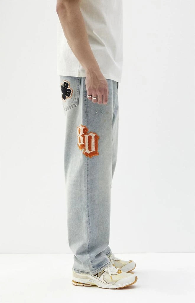 PacSun Medium Indigo Patchwork Baggy Jeans 4