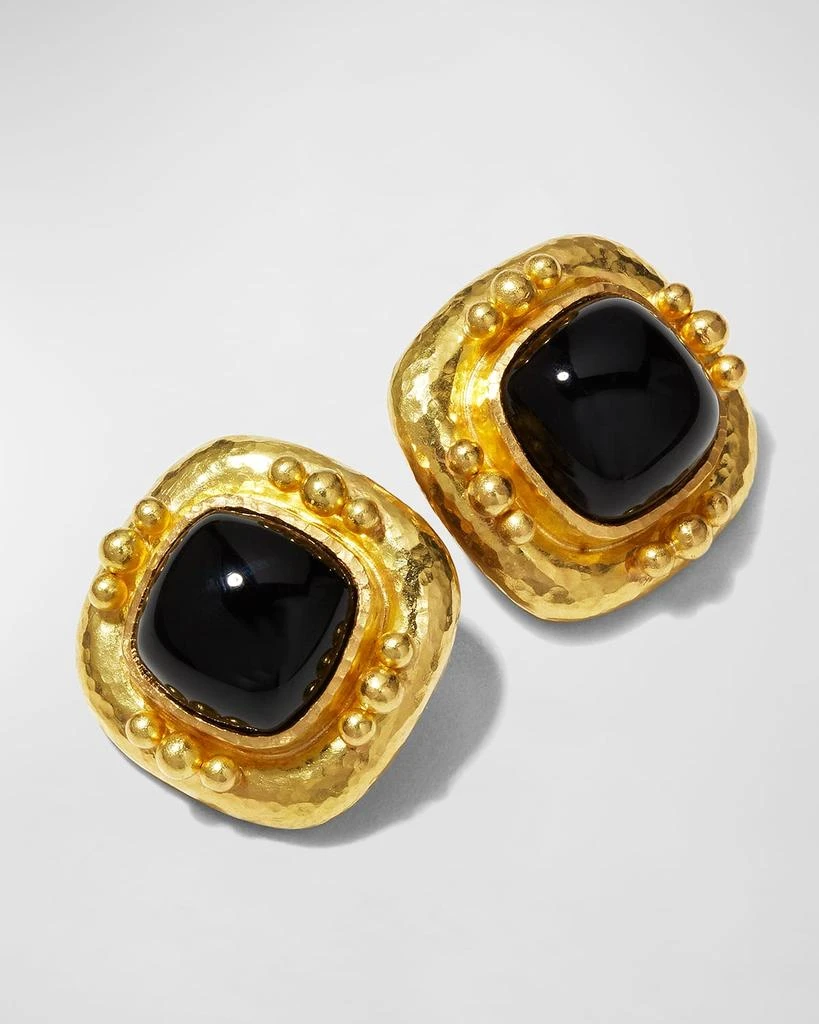 Elizabeth Locke 19K Black Onyx Convertible Earrings 3