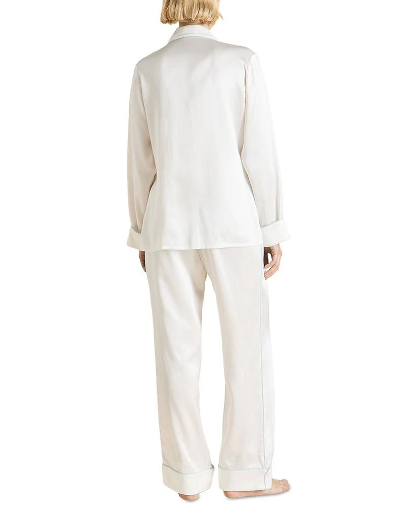 OLIVIA VON HALLE Silk Woven Long Pajama Set 5