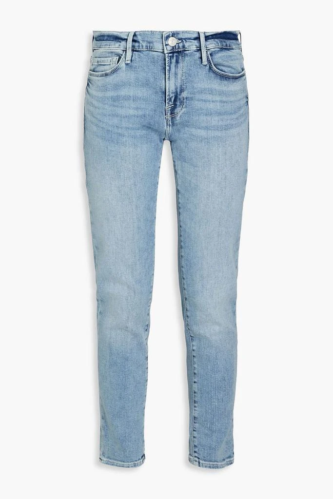 FRAME Cropped faded boyfriend jeans 1