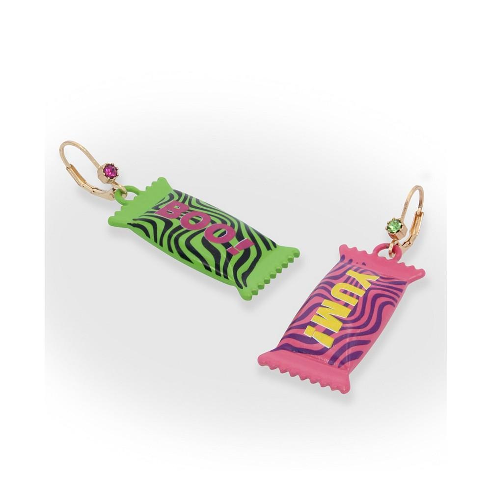 Betsey Johnson Faux Stone Candy Mismatch Drop Earrings
