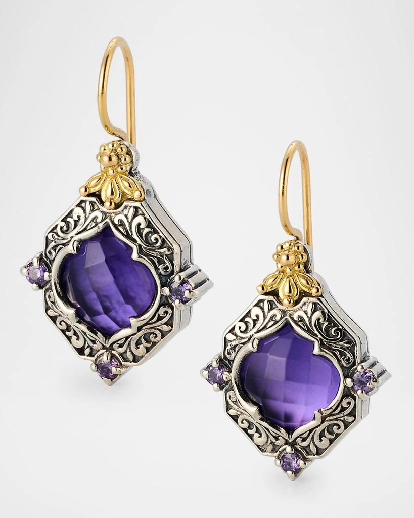 Konstantino Sterling Silver and 18K Yellow Gold Rock Enhancer with Rock Crystal, Amethyst and MOP 1