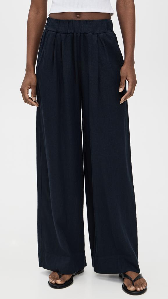 Stateside Linen Wide Leg Pull-On Pants