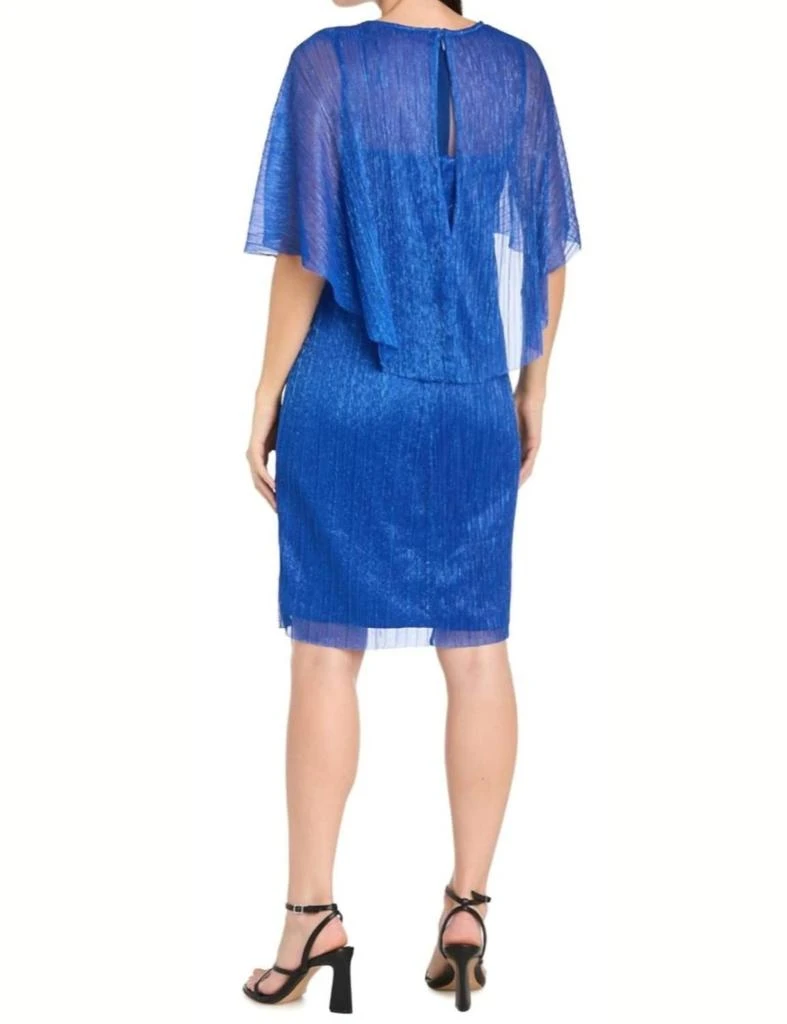 R&M Richards R&M Richards - Metallic Capelet Short Evening Dress 2