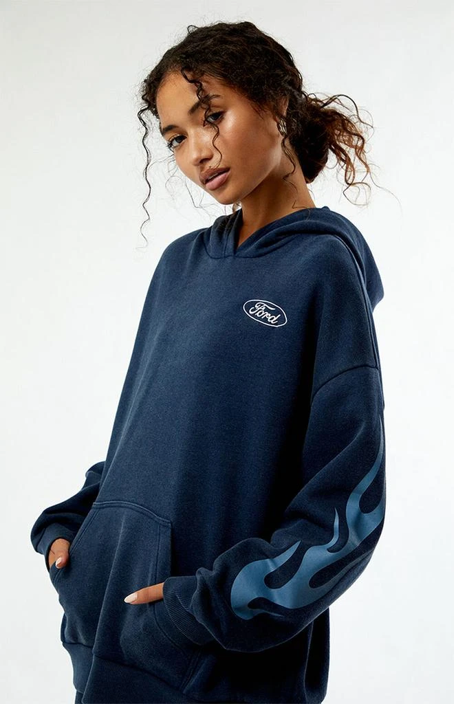 FORD Mustang Flames Oversized Hoodie 3