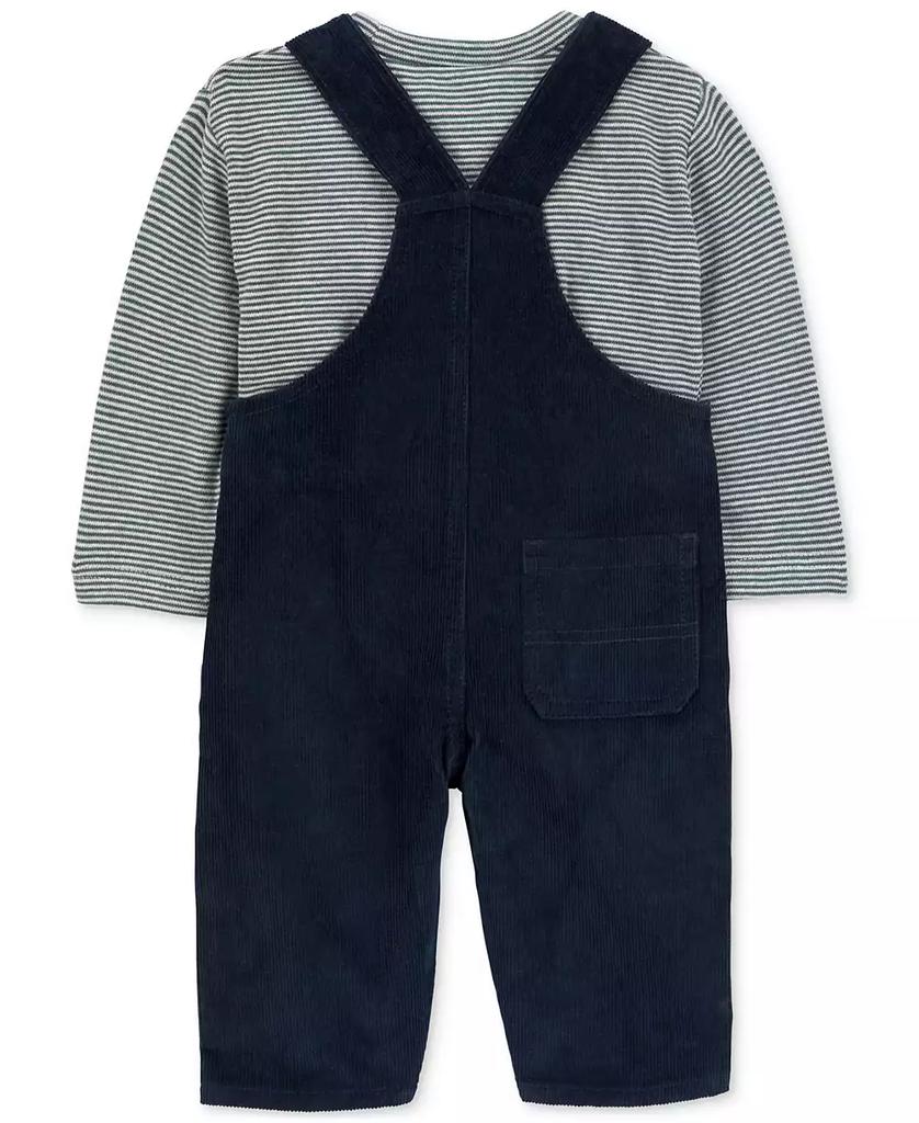Carter's Baby Boys Striped T-Shirt & Corduroy Overall, 2 Piece Set