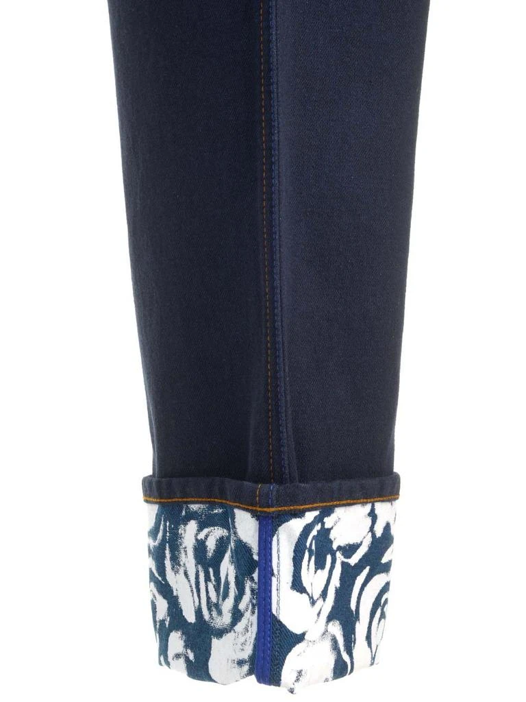 Burberry Burberry Rose Printed Turn-Up Brim Jeans 5