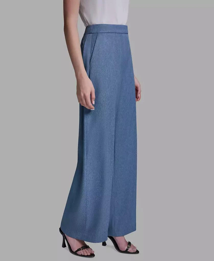 BCBG Women
s High-Rise Denim Wide-Leg Pants 5