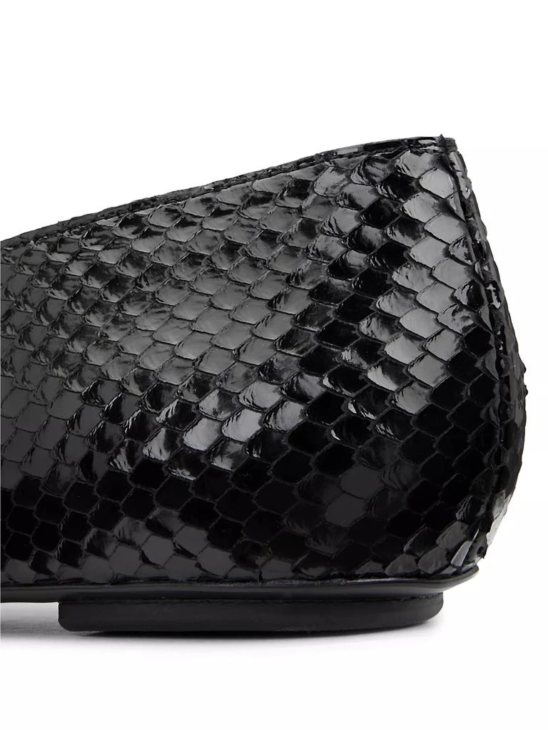 Stuart Weitzman Lina Python-Embossed Pointed Flats 3