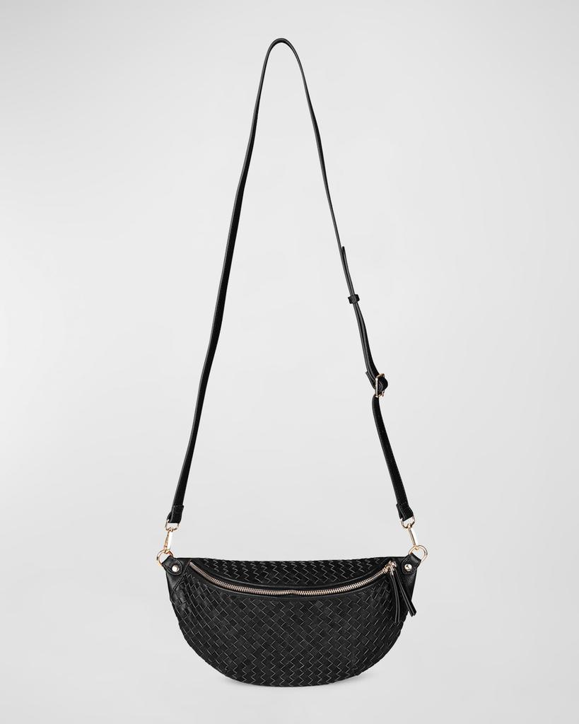 Rafe Alex Handwoven Leather Sling Crossbody Bag