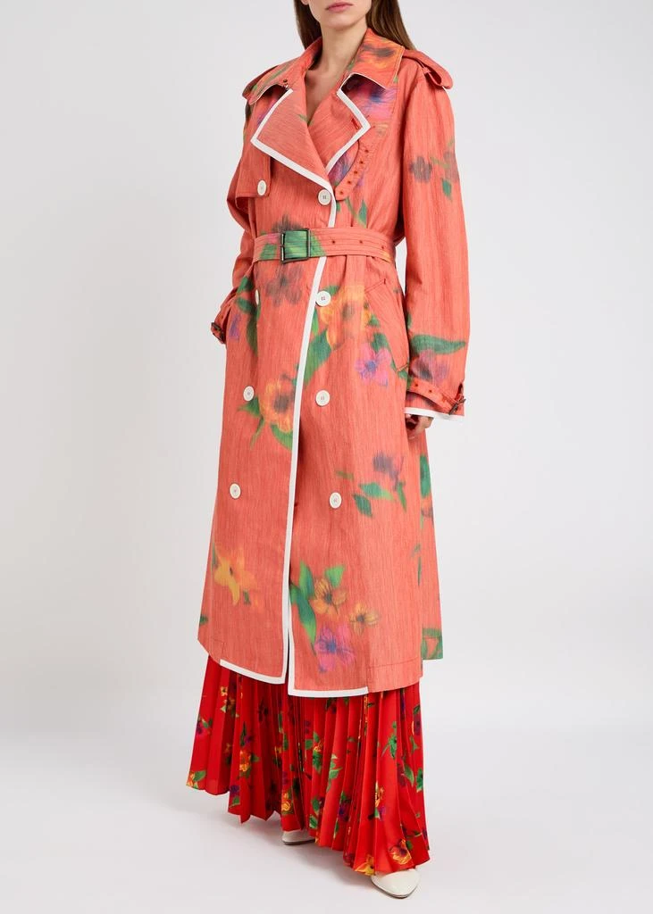 SS DALEY Edna floral-print woven trench coat 4