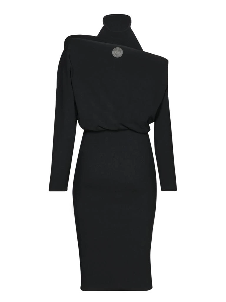 Moschino Jeans Moschino Jeans Asymmetrical Neckline Midi Dress 2