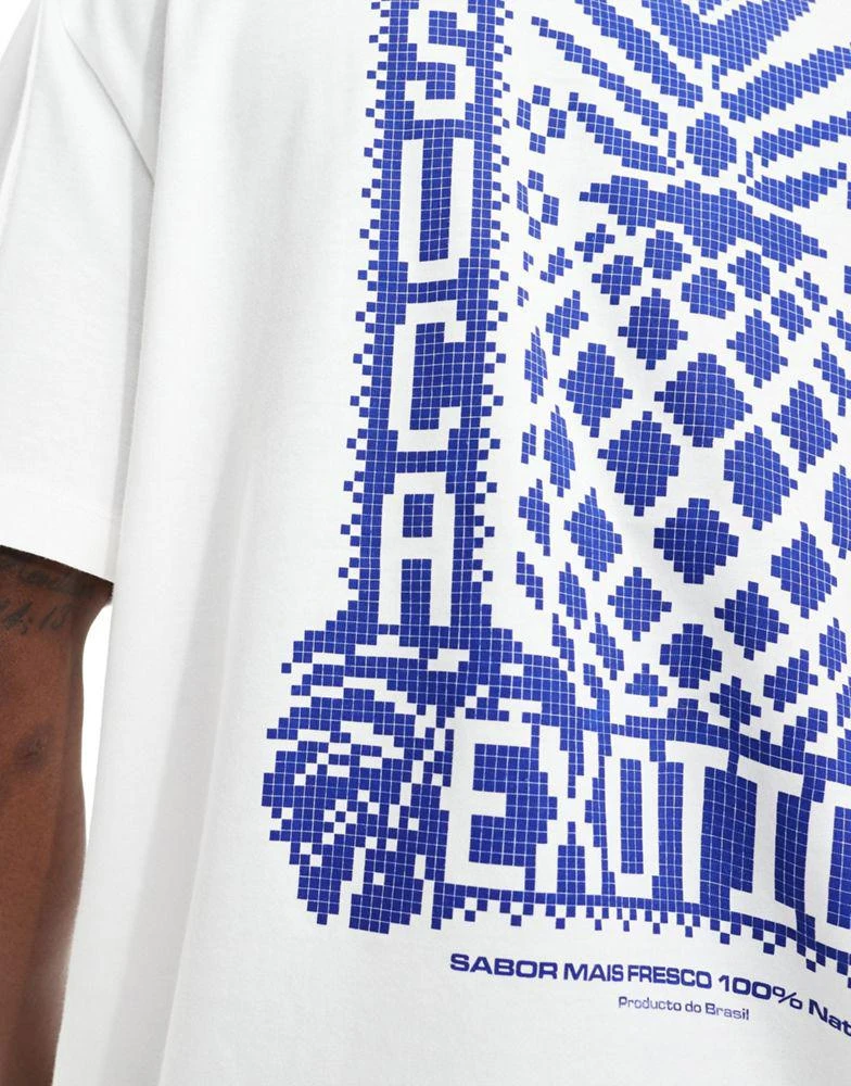 ASOS ASOS DESIGN oversized t-shirt in white with pineapple back print 4