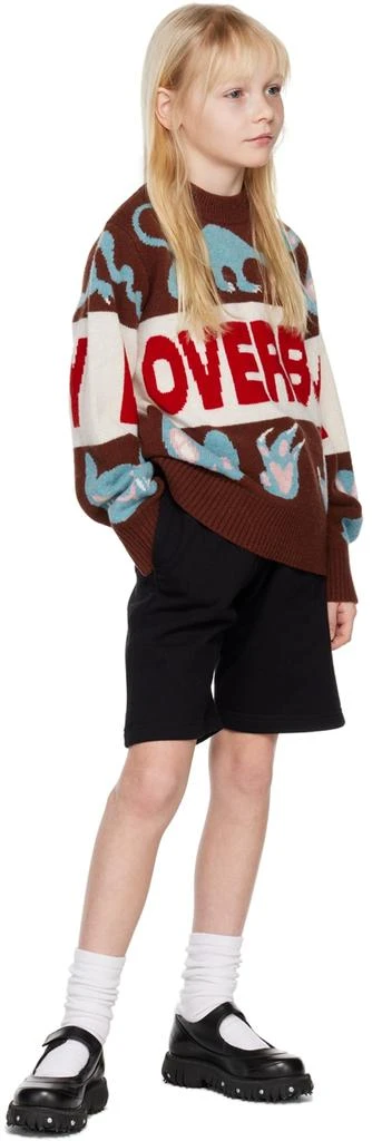Charles Jeffrey Loverboy SSENSE Exclusive Kids Brown Cat Sweater 4