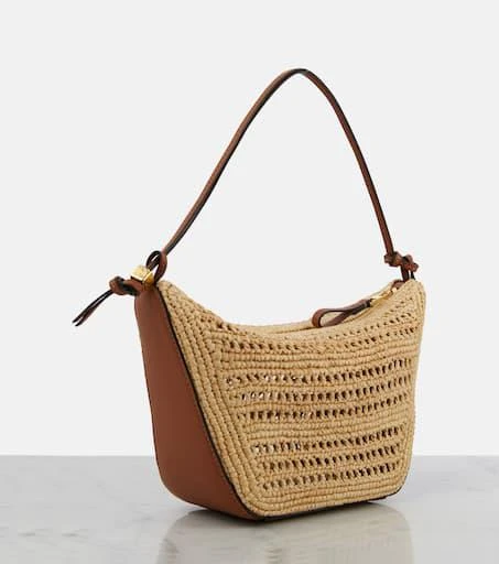 Loewe Hammock Mini raffia shoulder bag 4