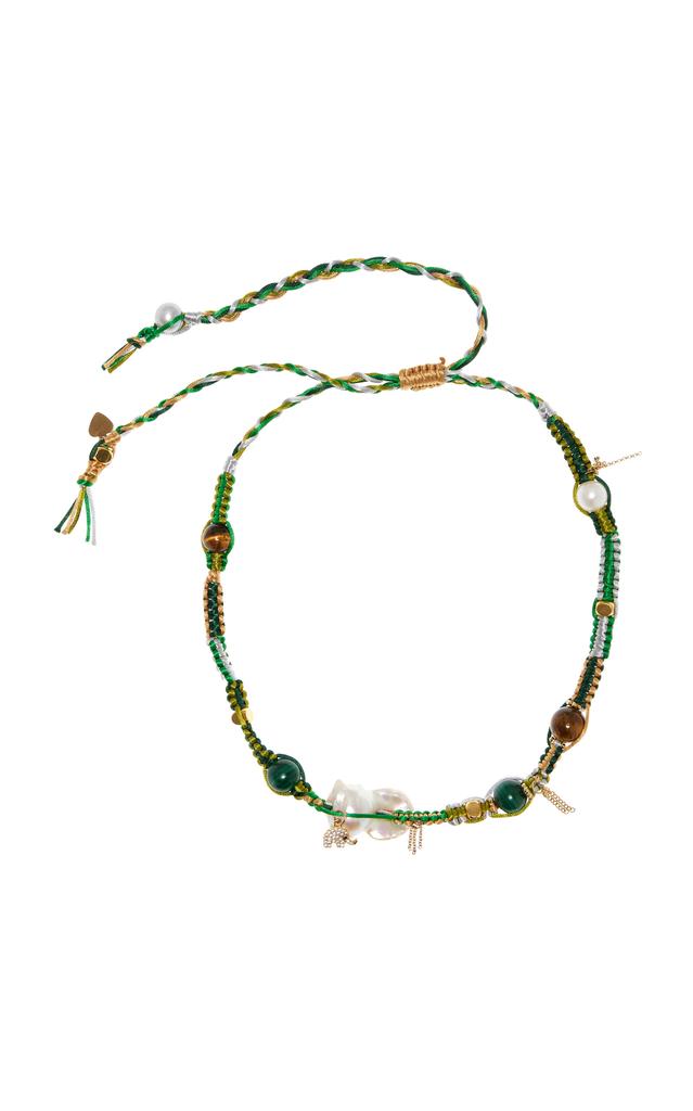 Joie DiGiovanni Joie DiGiovanni - Lucky Green Elephant 18K Yellow Gold Multi-Stone Necklace - Green - OS - Moda Operandi - Gifts For Her