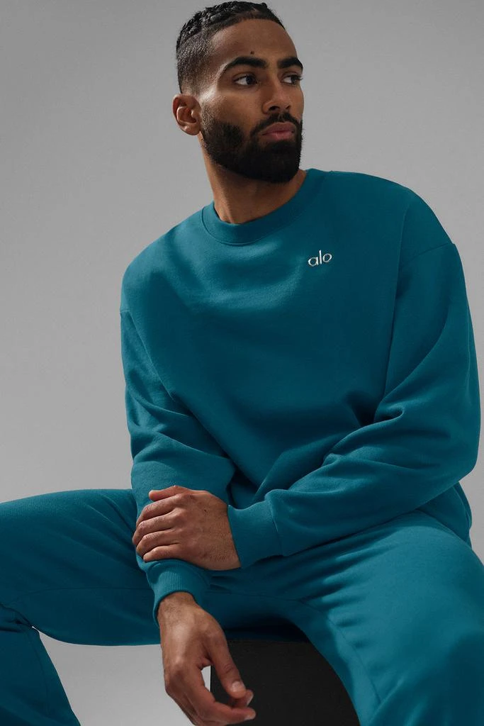 Alo Accolade Crew Neck Pullover - Oceanic Teal 4
