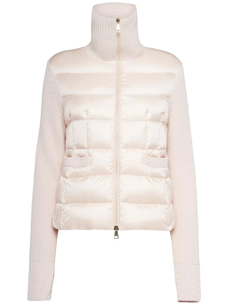 Moncler Padded Virgin Wool Blend Down Cardigan 1