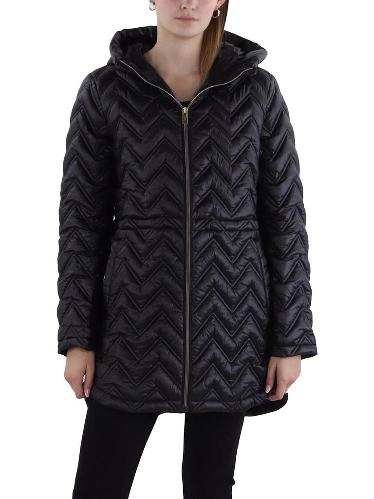 Via Spiga Womens Hooded Cold Weather Quilted Coat 1