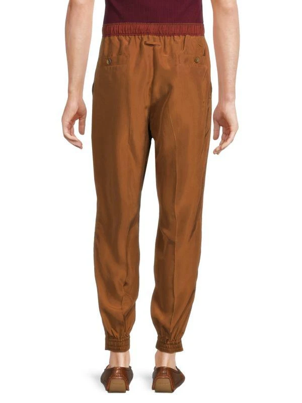 ZEGNA Pleated Silk Joggers 2