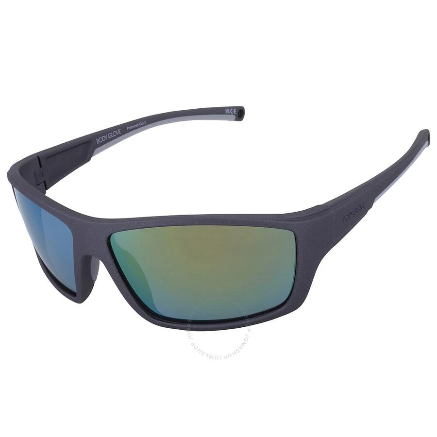 Body Glove BGFL 25 425 Polarized Orange Mirror Wrap Men's Sunglasses 10270146.CGR CHRORG 3
