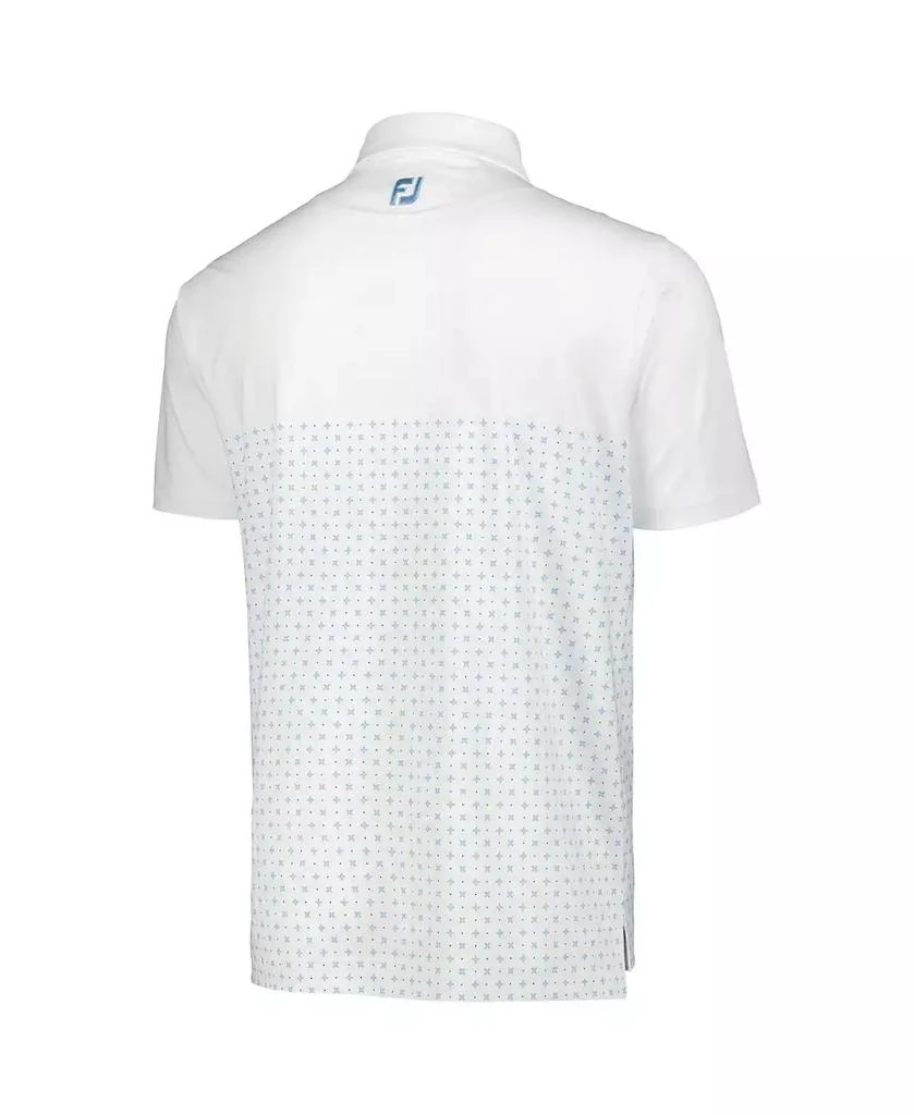 FootJoy Men's White Arnold Palmer Invitational Engineered Foulard Lisle Polo Shirt 3