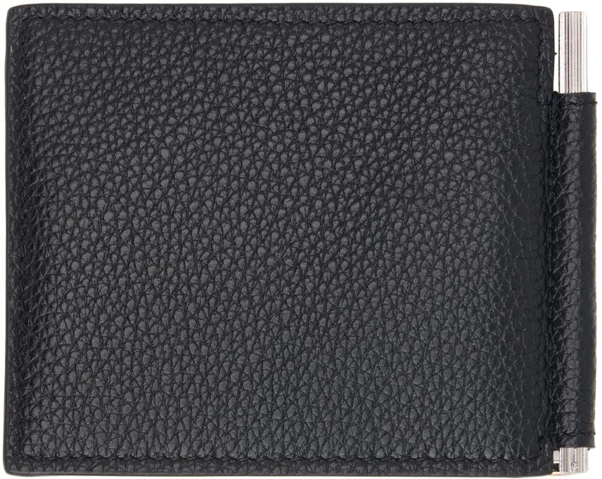 Tom Ford Black Soft Grain Leather Money Clip Wallet 2