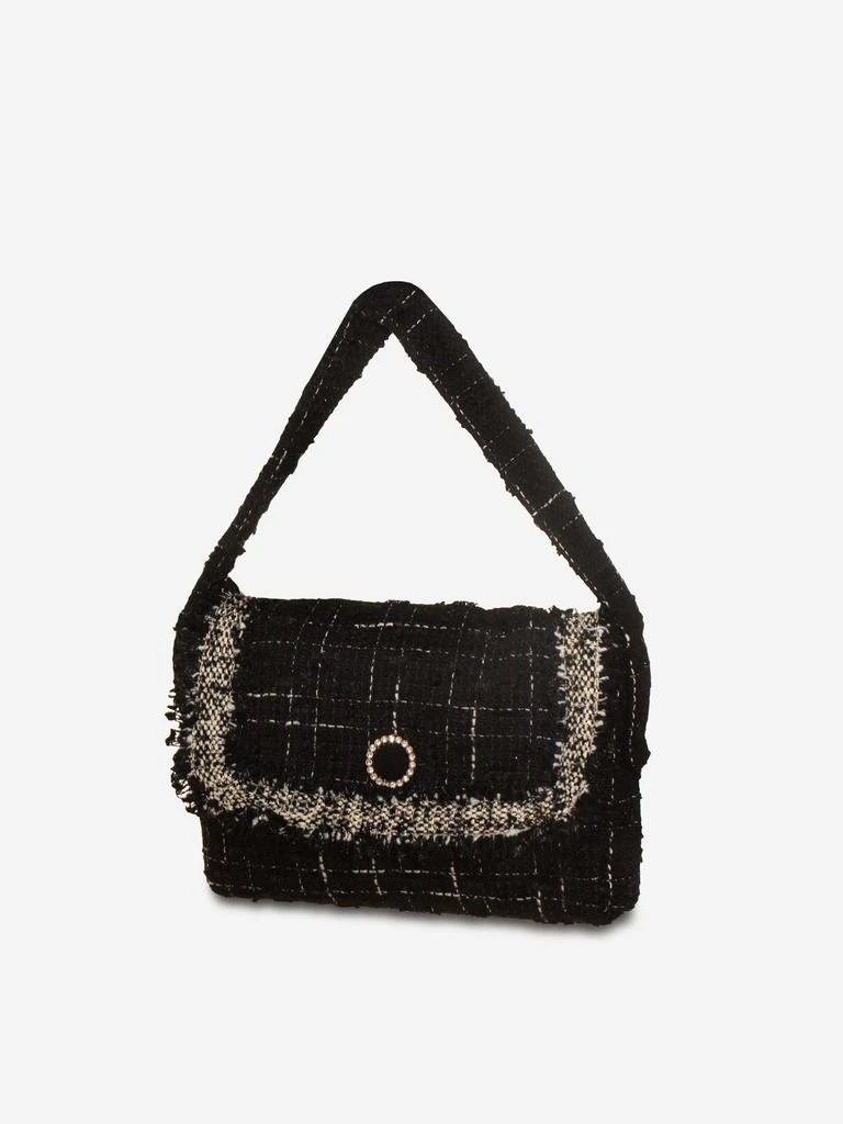 Patachou Patachou Girls Tweed Handbag in Black (19cm) 1