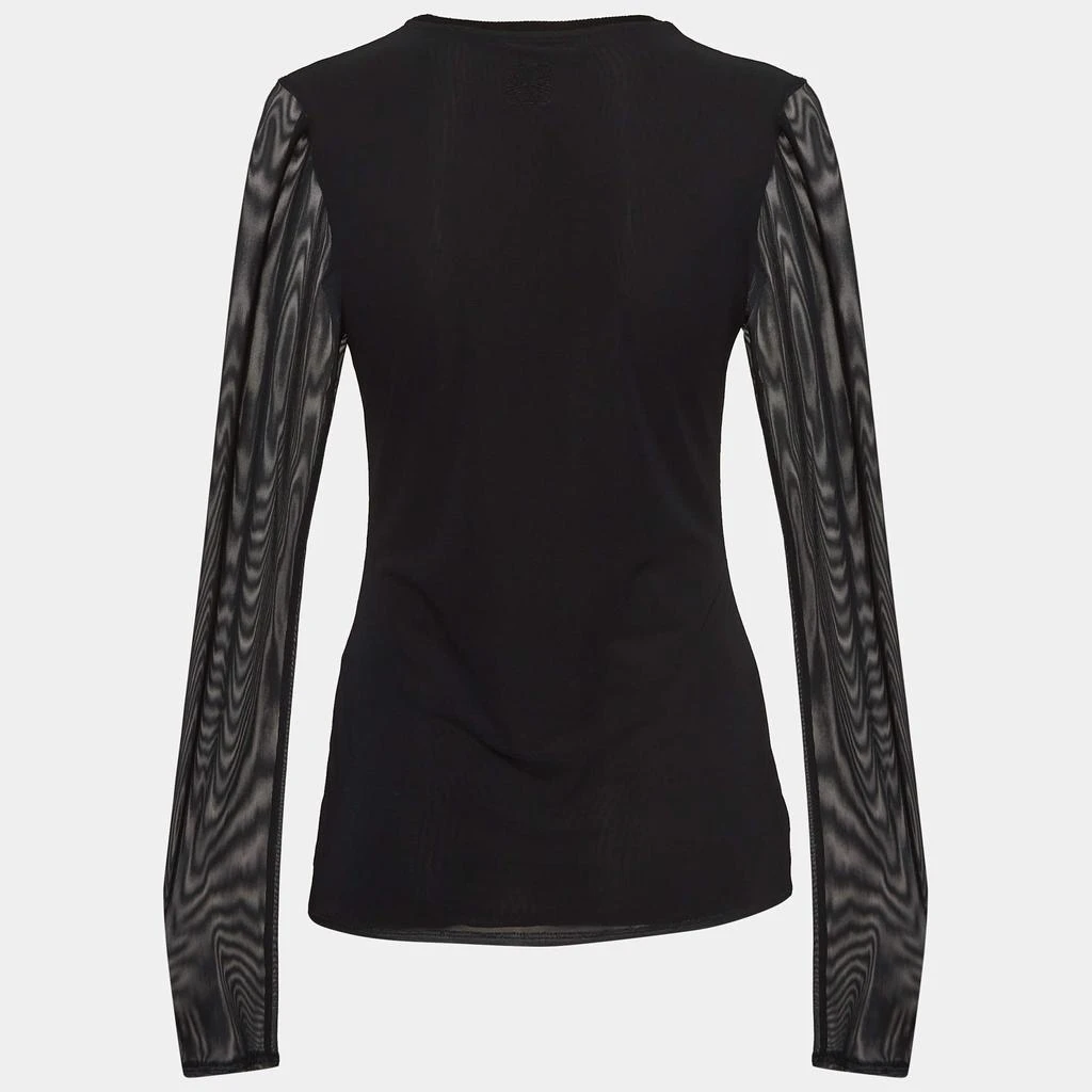 Loewe Loewe Black Mesh Anthurium Printed Full Sleeves Top L 2