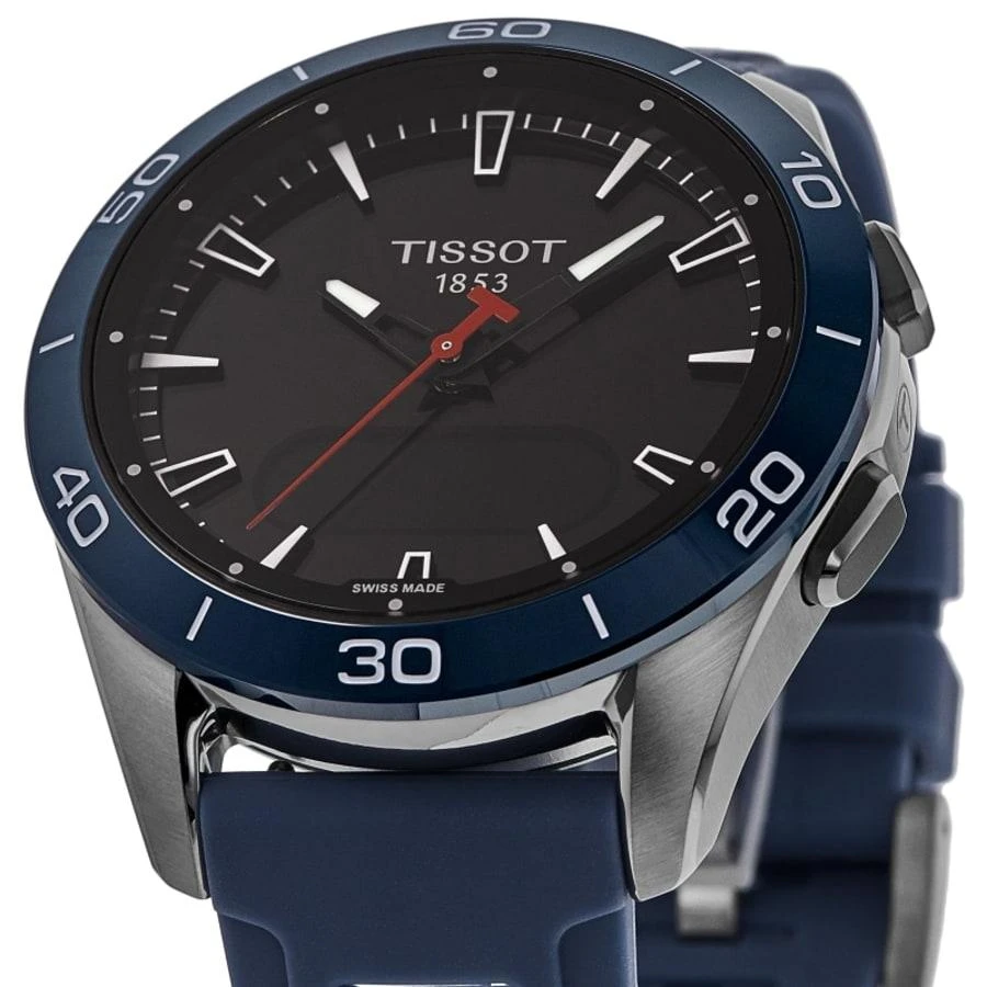 Tissot T-Touch Connect Solar Sport GMT Digital Dial Titanium Blue Silicone Strap Men's Watch T153.420.47.051.01 2