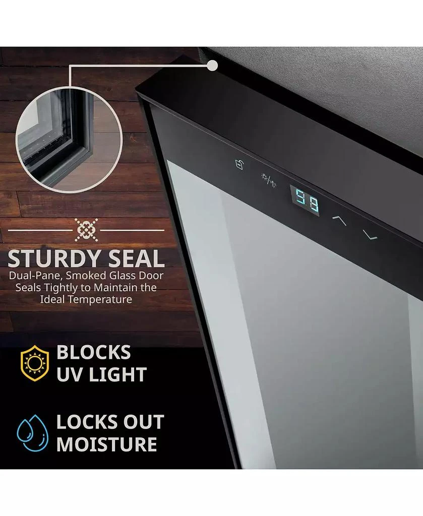 Ivation Freestanding Wine Refrigerator, 28 Bottle Wine Cooler 2