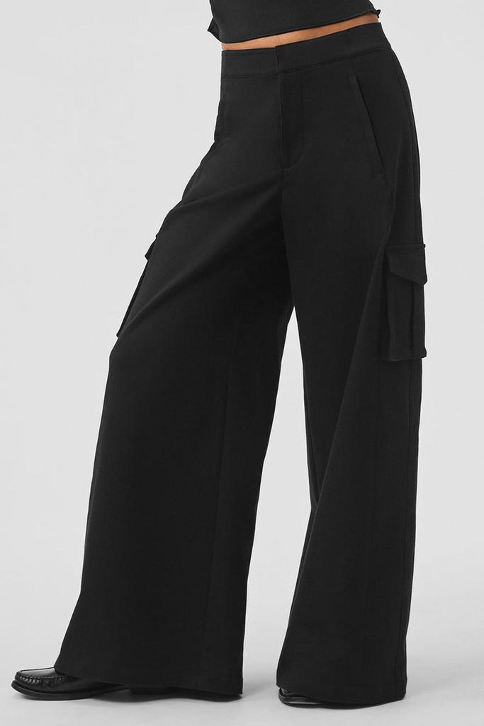 Alo Show Off Cargo Wide Leg Trouser (Regular) - Black