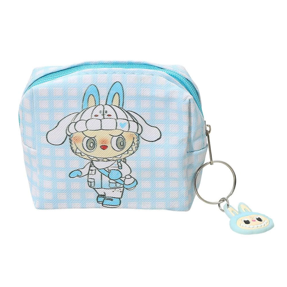 FASHNZFAB 12PCS - Cute Monster Bunny Character Printed Keychain Mini Pouch Bags 4