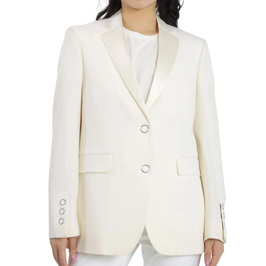Burberry Open Box - Burberry Ladies Natural White Caratown Single-Breasted Blazer 1