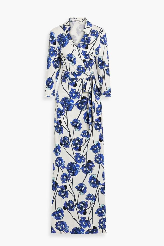 DIANE VON FURSTENBERG Abigail floral-print silk-jersey maxi wrap dress 1