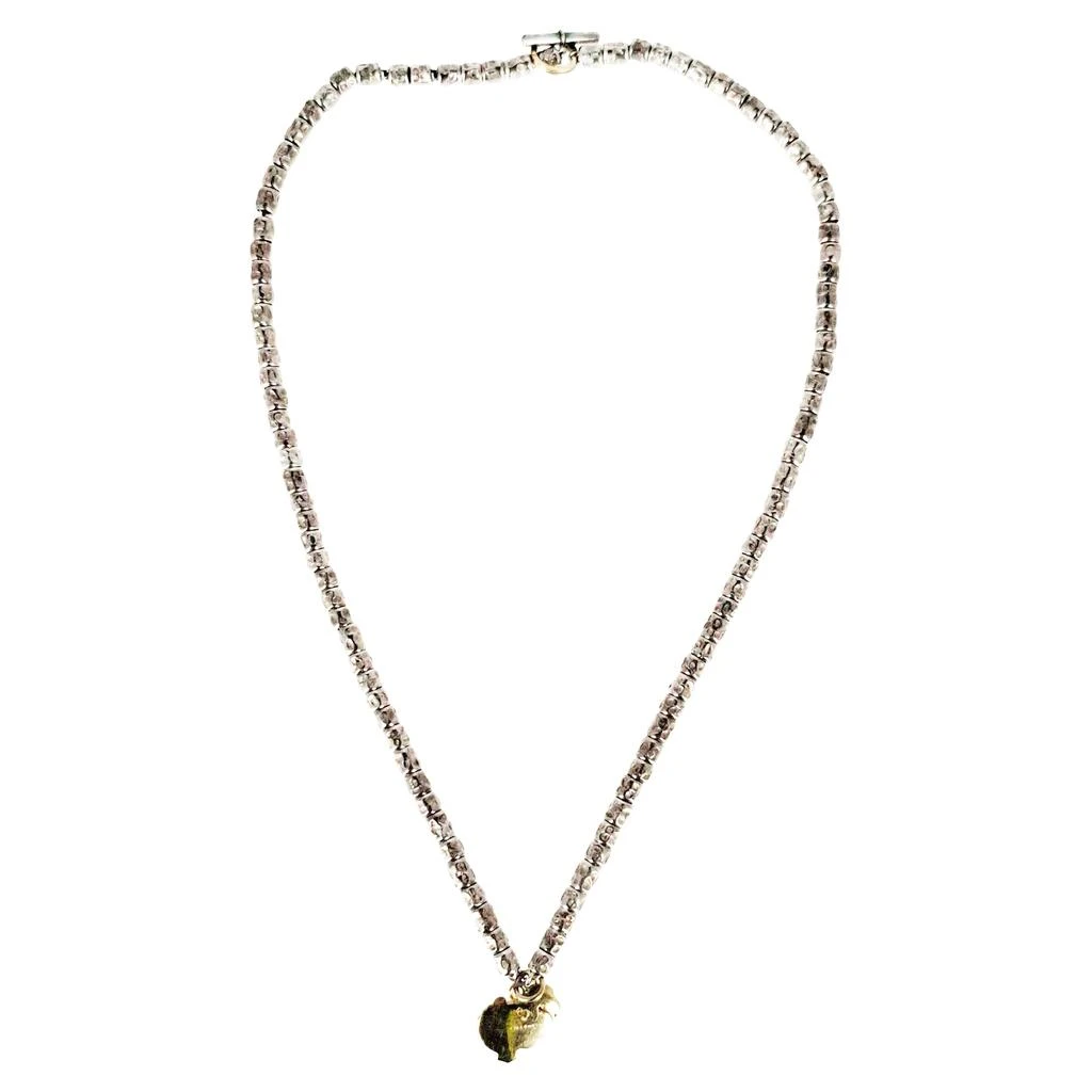 Pomellato Dodo  Bird Charm Granelli Necklace in Silver and Gold Metal 5