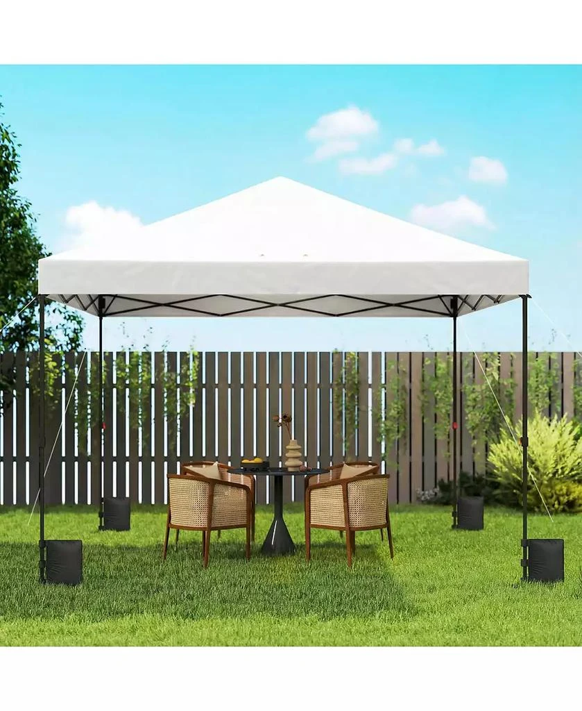Outsunny 10 x 10 ft Pop Up Canopy Tent with One Push Setup, Dark 9