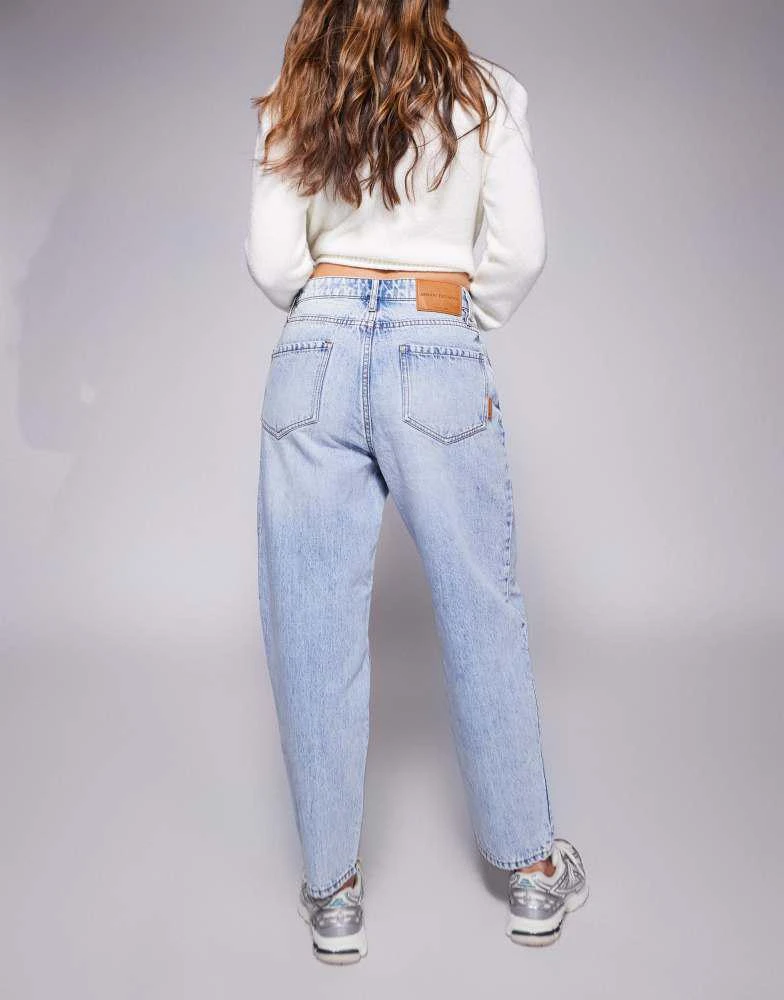 Armani Exchange Armani Exchange carrot tapered jeans in light blue 2
